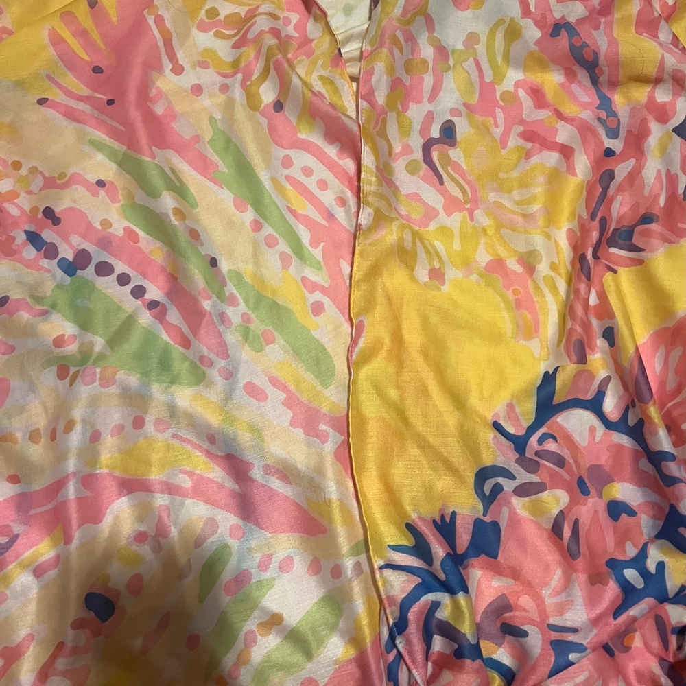 Bright colored kimono
